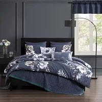 Bebejan Forget Me Not 100% Cotton Sateen 5 Piece Reversible Comforter Set