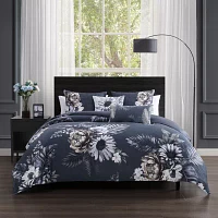 Bebejan Forget Me Not 100% Cotton Sateen 5 Piece Reversible Comforter Set