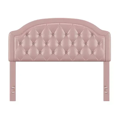 Karley Button-Tufted Faux-Leather Headboard