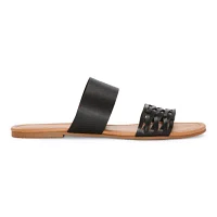 a.n.a Womens Dual Band Slide Sandals