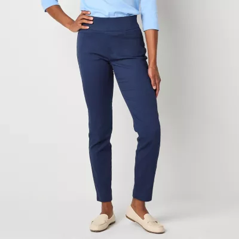 St. John's Bay-Petite Womens Ankle Pull-On Pant