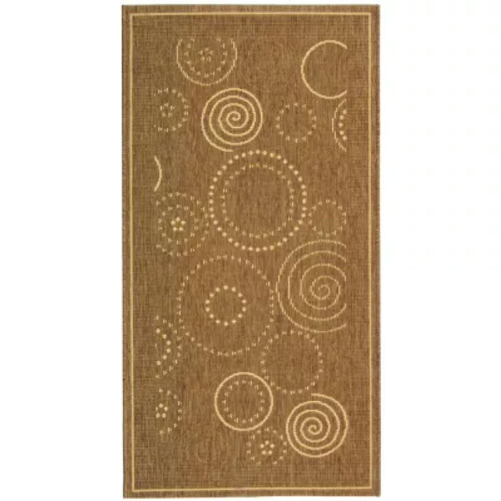 Courtyard Circles Indoor/Outdoor Rectangular Rugs