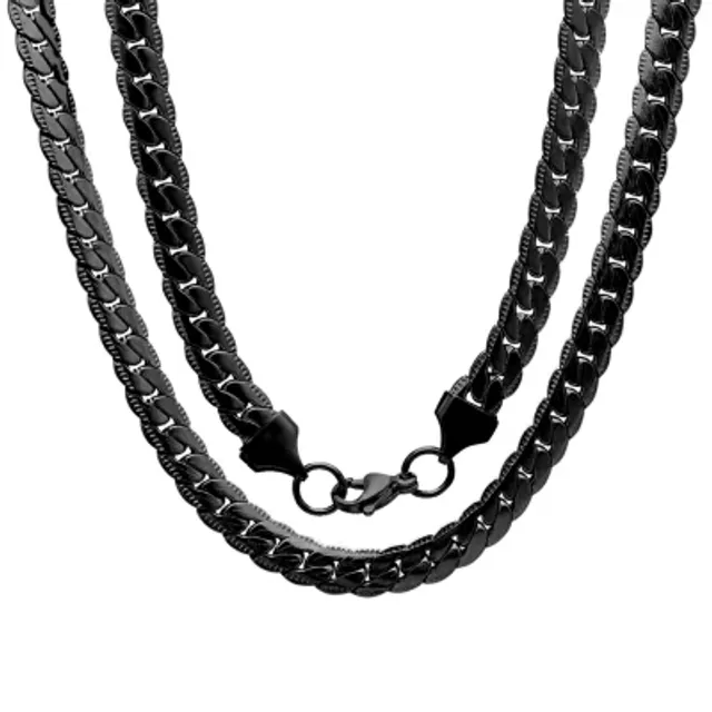 Stainless Steel 24 Inch Solid Link Chain Necklace