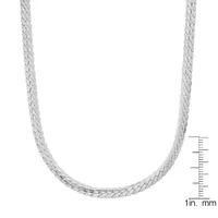 Steeltime Stainless Steel 24 Inch Solid Cuban Chain Necklace