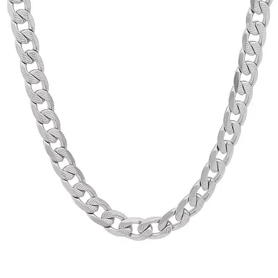 Steeltime Mens 24 Inch Stainless Steel Link Necklace