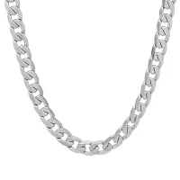 Steeltime Mens 24 Inch Stainless Steel Link Necklace