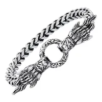 Steeltime Stainless Steel 8 1/2 Inch Solid Link Chain Bracelet