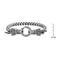 Steeltime Stainless Steel 8 1/2 Inch Solid Link Chain Bracelet