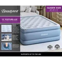 Beautyrest Posture-Lux 15" Offset Coil Queen Air Mattress with Express Pump