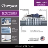 Beautyrest Posture-Lux 15" Offset Coil Twin Air Mattress with Express Pump