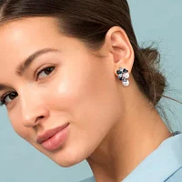Cultured Freshwater Pearl, Genuine London and Sky Blue Topaz Earrings
