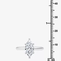 (G / SI2) Womens 2 CT. Lab-Grown White Diamond 14K Gold Marquise Solitaire Engagement Ring