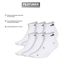 adidas 6 Pair Big and Tall Low Cut Socks Mens