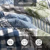 Eddie Bauer Cozy Plaid Patchwork Cotton Quilt Set