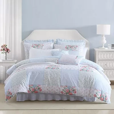 Laura Ashley Hope Patchwork Cotton Duvet Cover Set