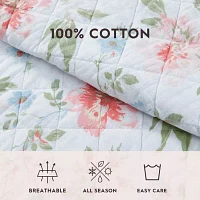 Laura Ashley Emilie Cotton Quilt Set