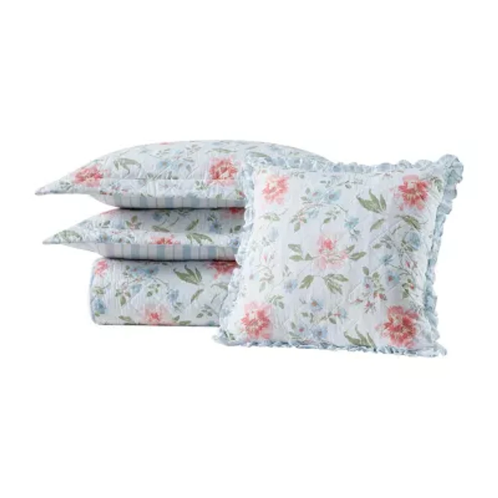 Laura Ashley Emilie Cotton Quilt Set