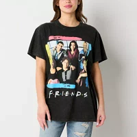 Juniors Boyfriend Womens Crew Neck Short Sleeve Friends Graphic T-Shirt