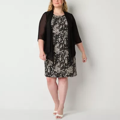 R & K Originals Plus Faux-Jacket Dress