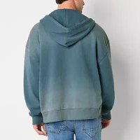 Arizona Mens Long Sleeve Washed Full Zip Hoodie