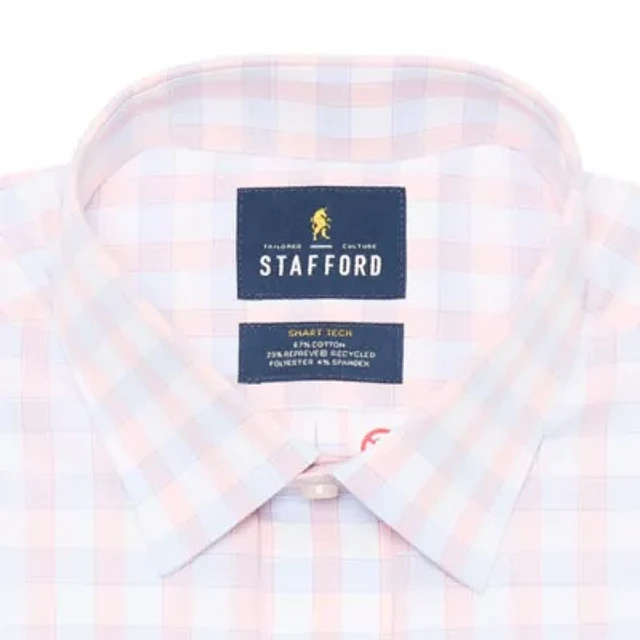 stafford mens dress shirts short sleeve Stafford Stripe Men's Short Sleeve Regular Fit Button-Down Shirt | Blue | Regular XX-Large | Shirts + Tops Button Front Shirts