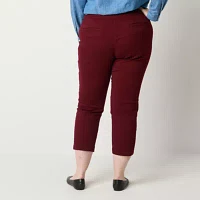 St. John's Bay-Plus Womens Ankle Pull-On Pants