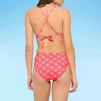 Decree Womens Textured Floral One Piece Swimsuit Juniors