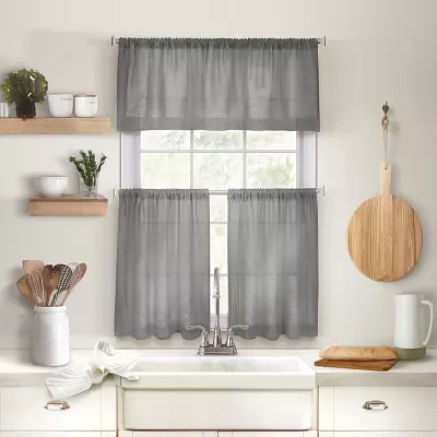 Elrene Home Fashions Cameron 2-pc. Rod Pocket Window Tiers