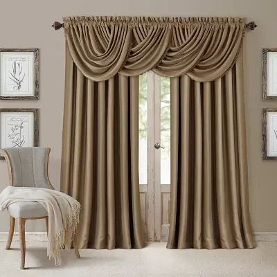 Elrene Home Fashions All Seasons Rod Pocket Back Tab Blackout Single Curtain Panels