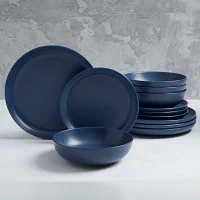 Fieldcrest Legacy Denim 12-pc. Stoneware Dinnerware Set