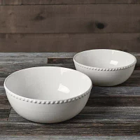 Fieldcrest Beaded 2-pc. Ceramic Serving Bowl