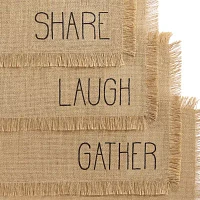 Elrene Home Fashions Farmhouse Living Sentiment Burlap Placemat Set of 4