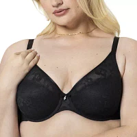 Curvy Couture No Show Lace T-shirt Plunge Bra- 1376