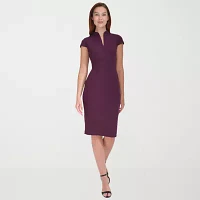Marc New York Womens Short Sleeve Sheath Dress