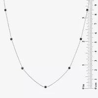 Diamond Addiction Womens 1/4 CT. T.W. Natural Black Diamond Sterling Silver 16 Inch Pendant Necklace