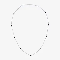 Diamond Addiction Womens 1/4 CT. T.W. Natural Black Diamond Sterling Silver 16 Inch Pendant Necklace