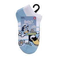 6 Pair Bluey Quarter Ankle Socks Girls
