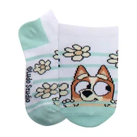 6 Pair Bluey Quarter Ankle Socks Girls