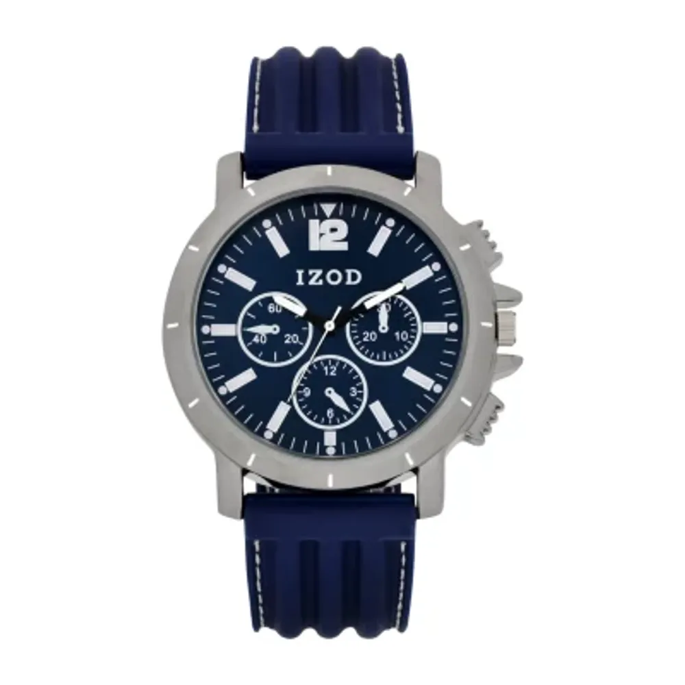 IZOD Mens Blue Strap Watch Izo9055jc