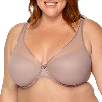 Curvy Couture Sheer Mesh Plunge T-Shirt Bra- 1310