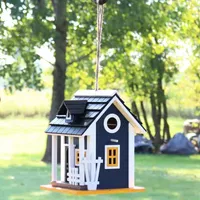 Net Health Shops Wood With Solar Led Light Bird Houses