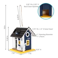 Net Health Shops Wood With Solar Led Light Bird Houses