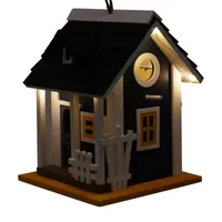 Net Health Shops Wood With Solar Led Light Bird Houses