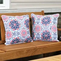 Net Health Shops Red Floral Throw 2-pc. Square Outdoor Pillow