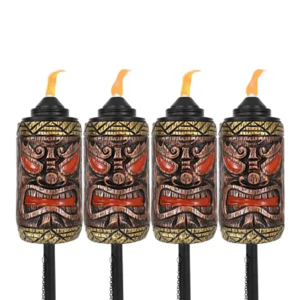Net Health Shops 3-In-1 Tiki Face Set Of 4 Torch