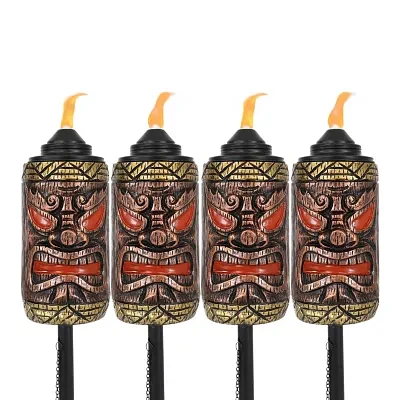 Net Health Shops 3-In-1 Tiki Face Set Of 4 Torch