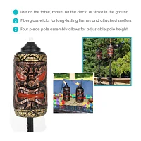 Net Health Shops 3-In-1 Tiki Face Set Of 4 Torch