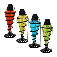 Net Health Shops Colored Glass Tabletop Set Of 4 Torch