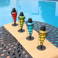 Net Health Shops Colored Glass Tabletop Set Of 4 Torch