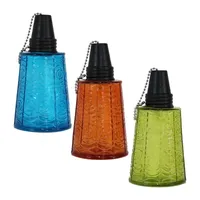 Net Health Shops Colored Glass Tabletop Set Of 3 Torch